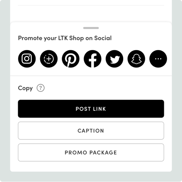Share your commissionable links across social channels