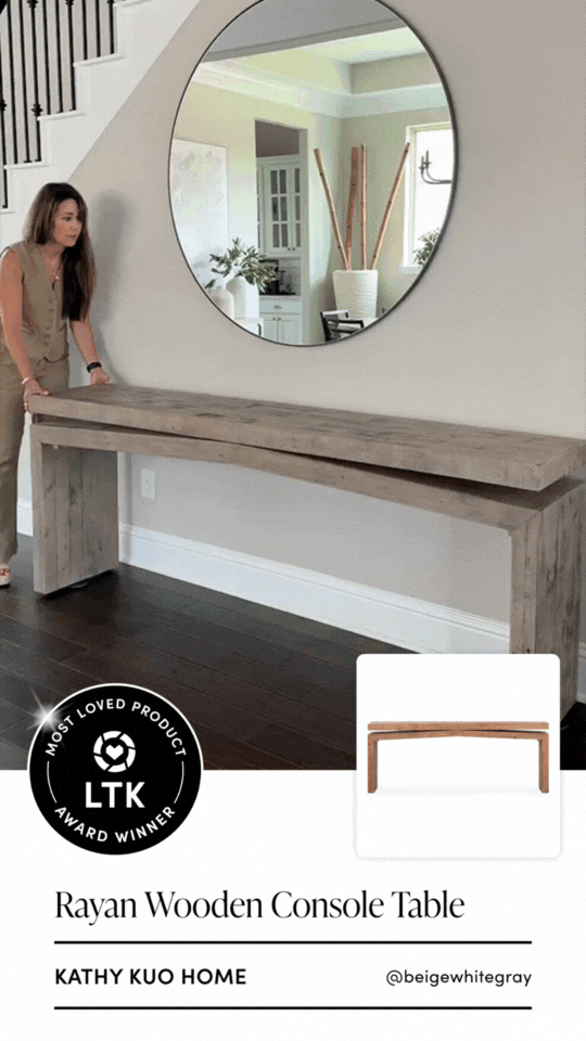 Kathy Kuo Home Rayan Wooden Console Table
